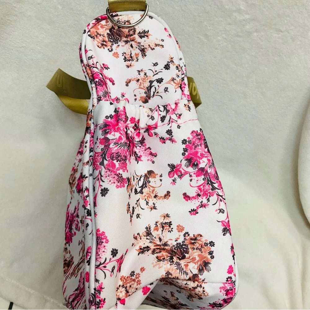 INSOLAR 15”x13” Floral Pink Baby Infant Insulated Diaper Bag - 4 Piece Set